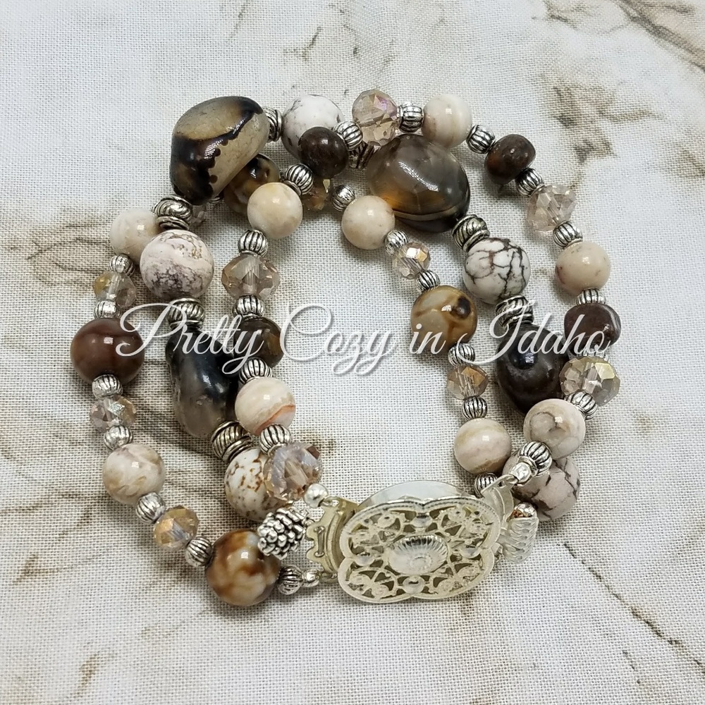Natural gemstone bracelet